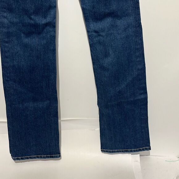 Aeropostale Women's Blue Whiskering Cotton Blend Curvy Boot Jeans Size 00 Long - Picture 7 of 10